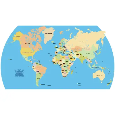 Accurate Vector World Map logo vector