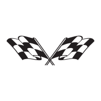Checkered flag logo vector