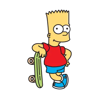 Bart en monpatin logo vector