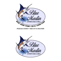 Blue Marlin Cafe logo vector