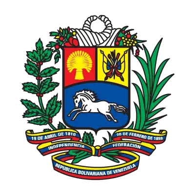 Coat of arms of Venezuela logo vector