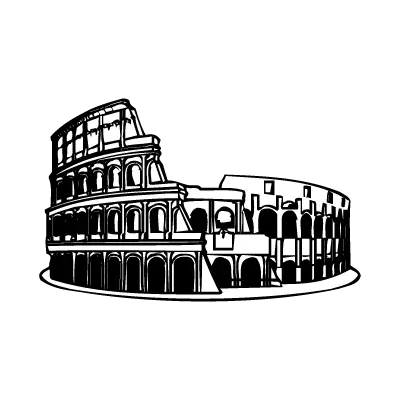 Colosseo roma logo vector