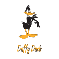 Daffy Duck Character logo vector