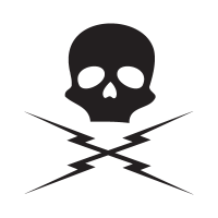 Death proof skull logo vector