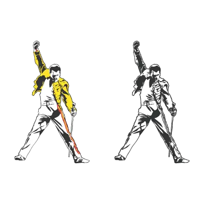Freddie Mercury tribute logo vector