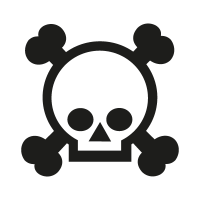 Grenade gloves skull logo vector