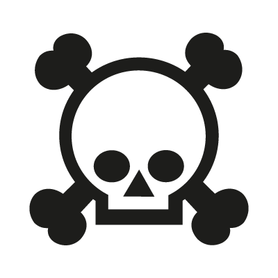 Grenade gloves skull logo vector