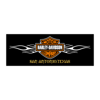 Harley-Davidson with Flames vector logo