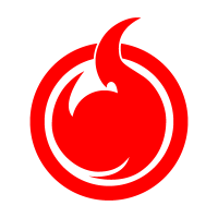 Hell Girl fire symbol vector logo