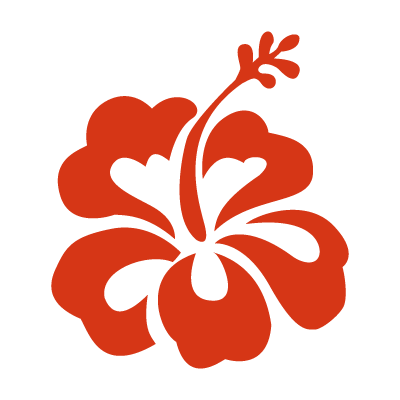 Hibiscus flower logo vector