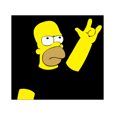 Homero metalero logo vector