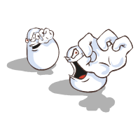 Huevo Cartoon vector logo