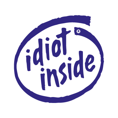 Idiot inside logo vector