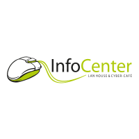 InfoCenter Lan House e Cyber Cafe vector logo