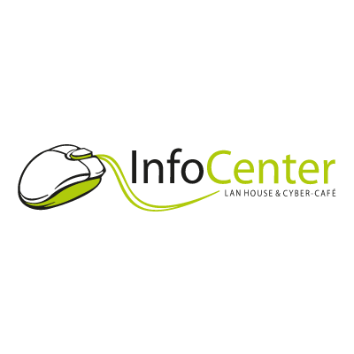 InfoCenter Lan House e Cyber Cafe logo vector