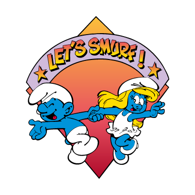 Let’s Smurf! logo vector