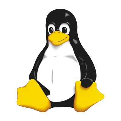 Linux Tux logo vector