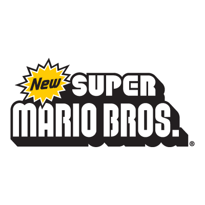 New Super Mario Bros Nintendo logo vector