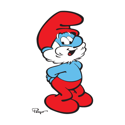 Papa Smurf logo vector