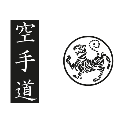Shotokan tiger – karate do kanji logo vector