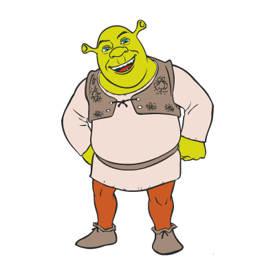 Shrek character logo vector