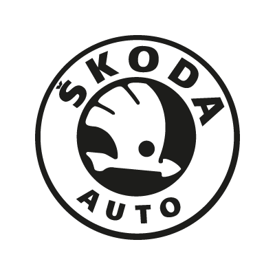 Skoda Auto black logo vector
