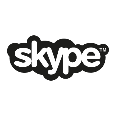 Skype black logo vector