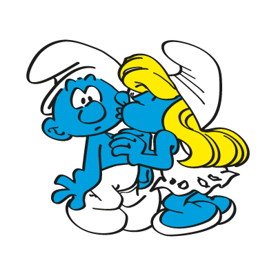 Smurf stroumfaki logo vector