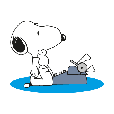 Snoopy character logo vector