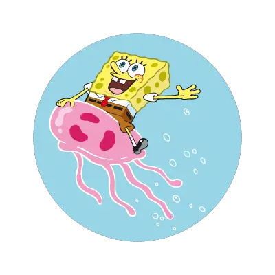 Sponge Bob cartoon logo vector