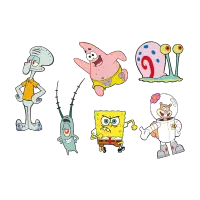Spongebob Squarepants cartoon vector logo