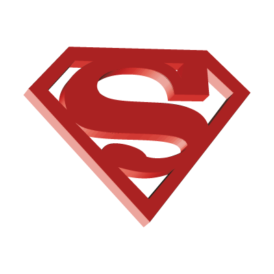 Superman 3D logo vector