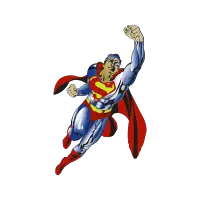 Superman flying vector logo