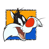 Sylvester cartoon vector logo