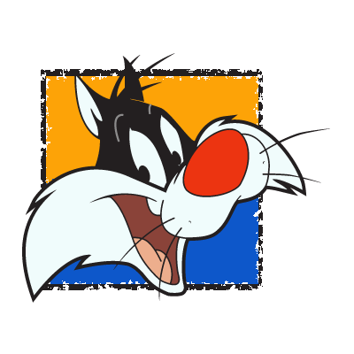 Sylvester cartoon logo vector