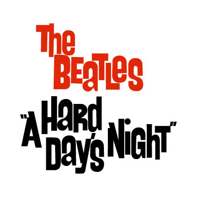The Beatles a hard day’s night logo vector
