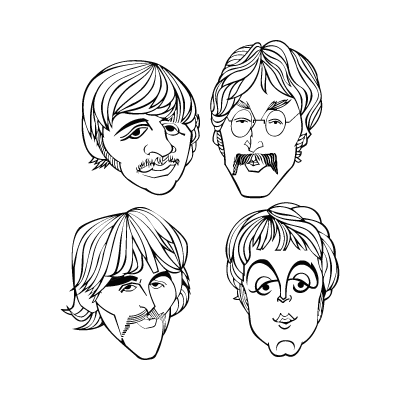 The Beatles band logo vector