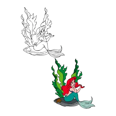 The little mermaid – Ariel logo vector