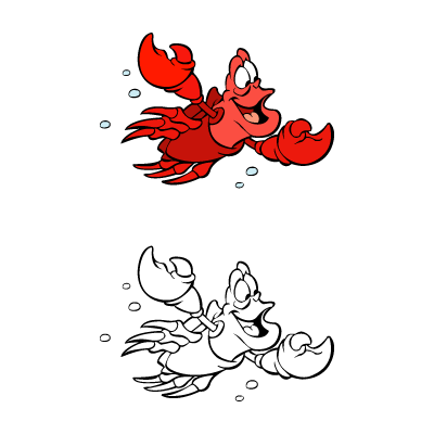 The little mermaid – Sebastian logo vector