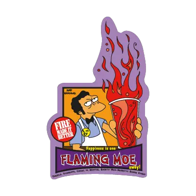The Simpsons Flaming Moe logo vector