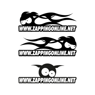 Zapping on line logo vector