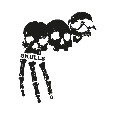 3 skulls logo vector