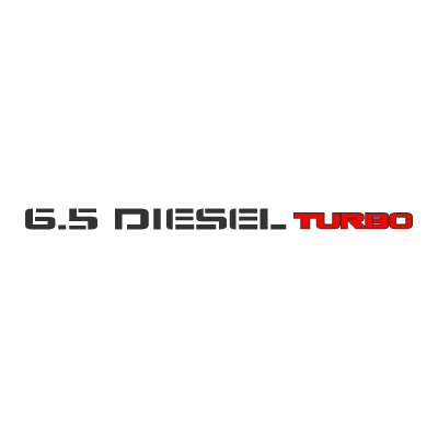 6.5 turbo diesel logo vector
