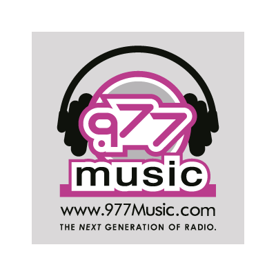 .977 music logo vector