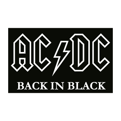 AC DC black logo vector