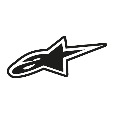 Alpine stars Black vector logo