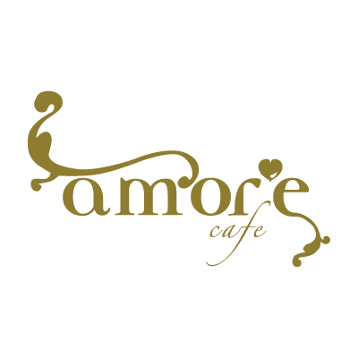 Amore cafe logo vector