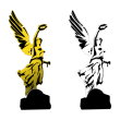 Angel de la independencia logo vector