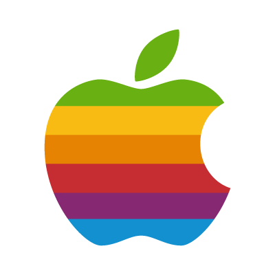 Apple Classic rainbow logo vector