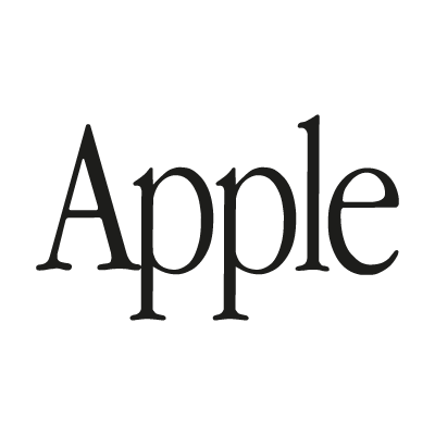 Apple (text) logo vector